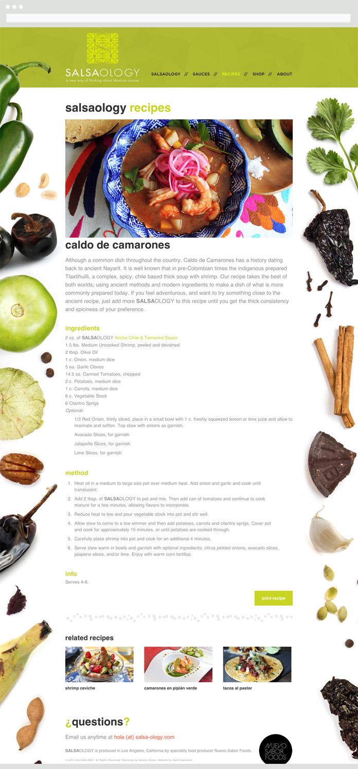 Image of a Salsaology Recipe Page
